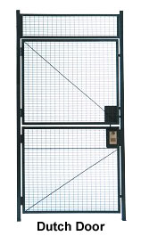Dutch door for wire partition