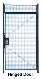 Hinged wire partition door