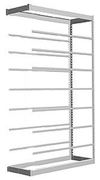 Low Profile Rivet Shelving, 48"w x 24"d x 84"h, 250Lbs. Cap., 9 Shelves - Adder