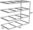 Long Span Shelving, 96" x 48" x 84" No Decking, 500 Lbs. Cap., Adder