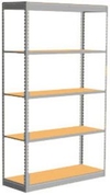 Low Profile Rivet Shelving, 36"w x 18"d x 84"h, 350Lbs. Cap., 5 Shelves - Starter - With Decking