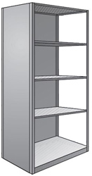 Steel Shelving, Closed - 48" W x 36" D x 87" H, 5-Shelf Adder, 350 lbs. cap.