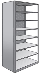 Steel Shelving, Closed - 48" W x 24" D x 87" H, 8-Shelf Adder, 400 lbs. cap.