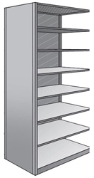 Steel Shelving, Closed - 48" W x 36" D x 87" H, 8-Shelf Adder, 350 lbs. cap., Beaded Front Post