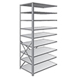 Steel Shelving, Open - 48" W x 24" D x 87" H, 9-Shelf Adder, 400 lbs. cap.