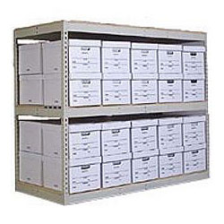 Record Storage Shelving - 42"w x 15"d x 60"h Starter w/ 3 Shelves