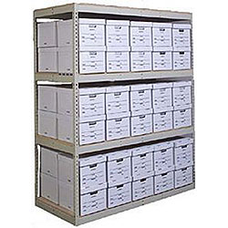 Record Storage Shelving - 42"w x 30"d x 84"h Starter w/ 4 Shelves