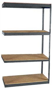 Long Span Shelving, 72" x 48" x 84", w/Decks, 1000 Lbs. Cap. - Adder