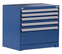 Heavy Duty Modular Drawer Cabinet - 36"W x 18"D x 32"H with 5 Drawers