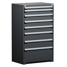 Heavy Duty Modular Drawer Cabinet - 36"W x 24"D x 60"H with 8 Drawers