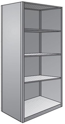 Steel Shelving, Closed - 48" W x 36" D x 87" H, 5-Shelf Starter, 350 lbs. cap.
