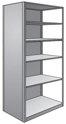 Steel Shelving, Closed - 36" W x 18" D x 87" H, 6-Shelf Adder, 600 lbs. cap.