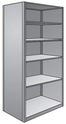 Steel Shelving, Closed - 48" W x 18" D x 87" H, 6-Shelf Starter, 375 lbs. cap.