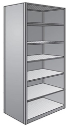 Steel Shelving, Closed - 48" W x 18" D x 87" H, 7-Shelf Starter, 375 lbs. cap.