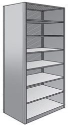 Steel Shelving, Closed - 48" W x 24" D x 87" H, 8-Shelf Starter, 400 lbs. cap.